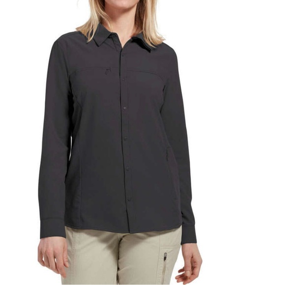 Women's Black Long Sleeve Outdoor Top - Picture 1 of 7